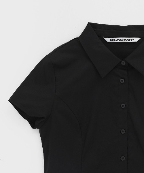 BLACKUP（ブラックアップ）の「[MADE] クリーリングコットンスパンスリム半袖シャツ（シャツ/ブラウス・レディース・ホワイト/ブラック・SMALL/MEDIUM）」の22枚目の写真