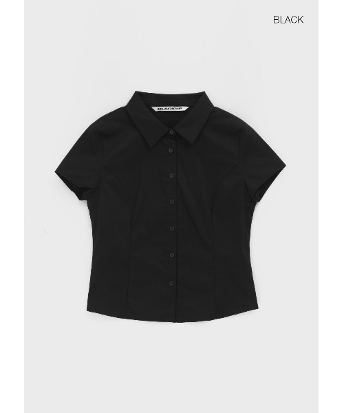 BLACKUP（ブラックアップ）の「[MADE] クリーリングコットンスパンスリム半袖シャツ（シャツ/ブラウス・レディース・ホワイト/ブラック・SMALL/MEDIUM）」の18枚目の写真