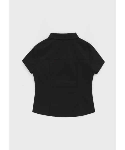 BLACKUP（ブラックアップ）の「[MADE] クリーリングコットンスパンスリム半袖シャツ（シャツ/ブラウス・レディース・ホワイト/ブラック・SMALL/MEDIUM）」の19枚目の写真