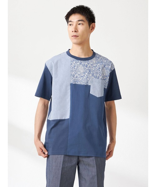 McGREGOR(マックレガー)の「アーカイブリゾートブロッキングTシャツ(Tシャツ/カットソー・メンズ・アイボリー/ネイビー・XL/M/L)」の2枚目の写真