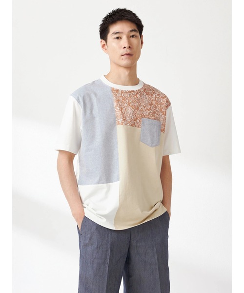 McGREGOR(マックレガー)の「アーカイブリゾートブロッキングTシャツ(Tシャツ/カットソー・メンズ・アイボリー/ネイビー・XL/M/L)」の1枚目の写真