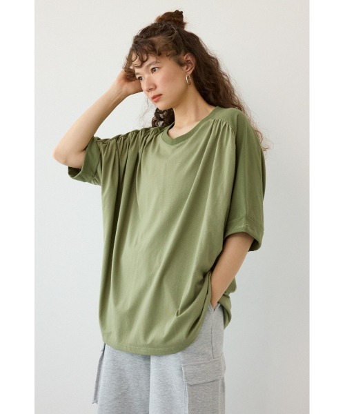 RODEO CROWNS WIDE BOWL(ロデオクラウンズワイドボウル)の「配色ドルマントップス(Tシャツ/カットソー・レディース・ブラック/オフホワイト/カーキ・FREE)」の14枚目の写真