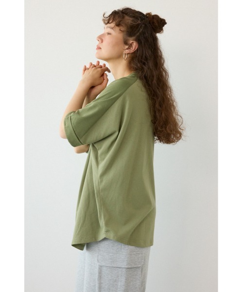 RODEO CROWNS WIDE BOWL(ロデオクラウンズワイドボウル)の「配色ドルマントップス(Tシャツ/カットソー・レディース・ブラック/オフホワイト/カーキ・FREE)」の15枚目の写真
