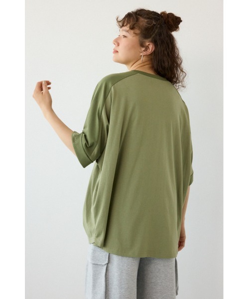 RODEO CROWNS WIDE BOWL(ロデオクラウンズワイドボウル)の「配色ドルマントップス(Tシャツ/カットソー・レディース・ブラック/オフホワイト/カーキ・FREE)」の16枚目の写真