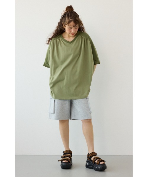 RODEO CROWNS WIDE BOWL(ロデオクラウンズワイドボウル)の「配色ドルマントップス(Tシャツ/カットソー・レディース・ブラック/オフホワイト/カーキ・FREE)」の17枚目の写真