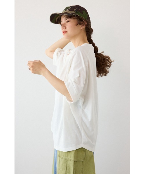 RODEO CROWNS WIDE BOWL(ロデオクラウンズワイドボウル)の「配色ドルマントップス(Tシャツ/カットソー・レディース・ブラック/オフホワイト/カーキ・FREE)」の5枚目の写真