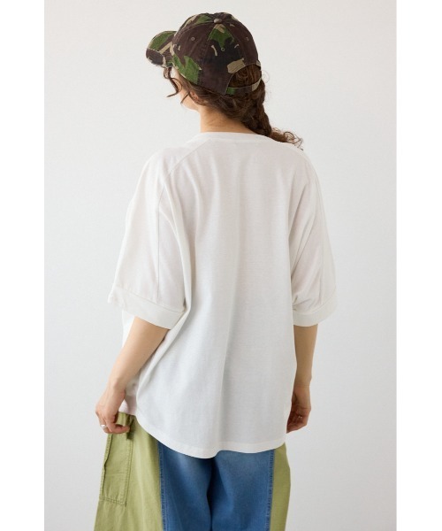 RODEO CROWNS WIDE BOWL(ロデオクラウンズワイドボウル)の「配色ドルマントップス(Tシャツ/カットソー・レディース・ブラック/オフホワイト/カーキ・FREE)」の6枚目の写真