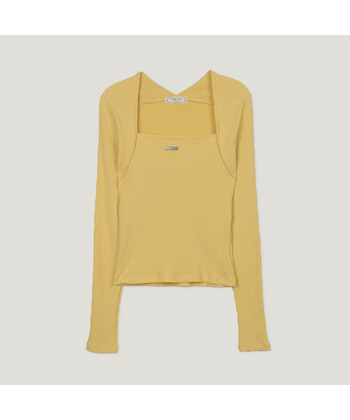 TWEE(トゥウィー)の「ビレボレロ長袖Tシャツ(Tシャツ/カットソー・レディース・イエロー/ネイビー/スカイブルー/アイボリー・FREE)」の4枚目の写真