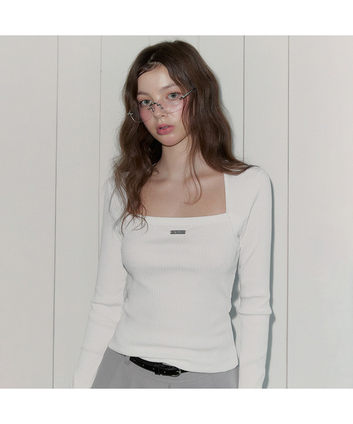TWEE(トゥウィー)の「ビレボレロ長袖Tシャツ(Tシャツ/カットソー・レディース・イエロー/ネイビー/スカイブルー/アイボリー・FREE)」の1枚目の写真