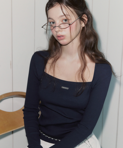 TWEE(トゥウィー)の「ビレボレロ長袖Tシャツ(Tシャツ/カットソー・レディース・イエロー/ネイビー/スカイブルー/アイボリー・FREE)」の5枚目の写真