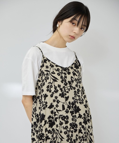 Mac-House(マックハウス)の「Free Nature キャミワンピース×Tシャツ アンサンブル(ワンピース・レディース・ブラック/ブルー/ベージュ系その他/ブラック系その他・L/M)」の12枚目の写真