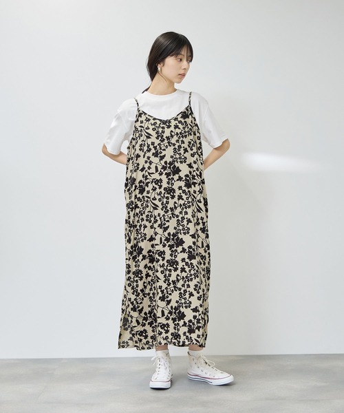 Mac-House(マックハウス)の「Free Nature キャミワンピース×Tシャツ アンサンブル(ワンピース・レディース・ブラック/ブルー/ベージュ系その他/ブラック系その他・L/M)」の15枚目の写真