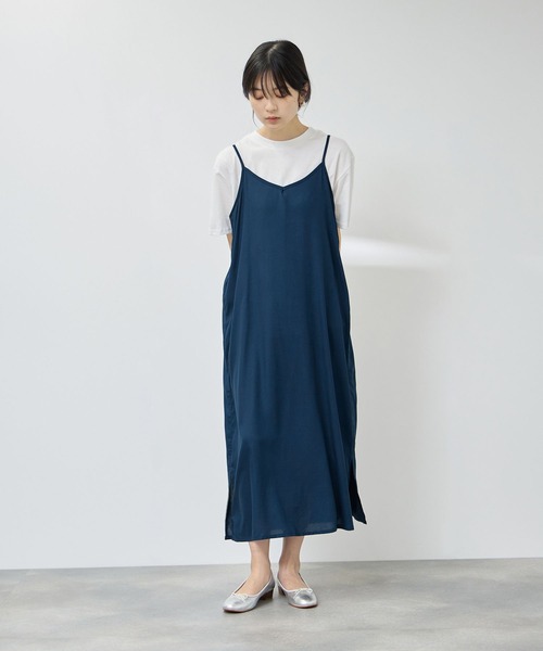 Mac-House(マックハウス)の「Free Nature キャミワンピース×Tシャツ アンサンブル(ワンピース・レディース・ブラック/ブルー/ベージュ系その他/ブラック系その他・L/M)」の17枚目の写真