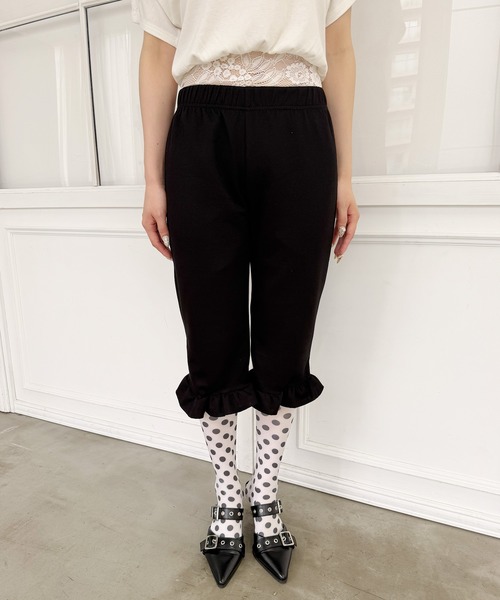 frunco（フランコ）の「フリルバイカースエットパンツ（その他パンツ・レディース・ブラック・FREE）」の4枚目の写真