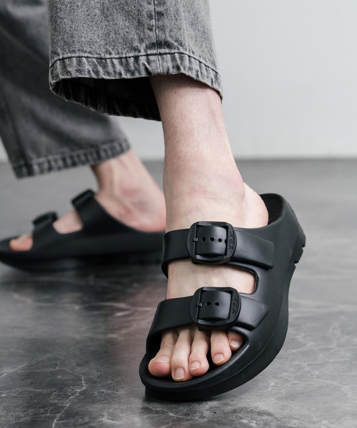 TELIC(テリック)の「TELIC テリック W-BUCKLE2 厚底ダブルバックルベルトスライドサンダル/リカバリーサンダル(サンダル・メンズ・ブラック/インディゴブルー/グレイッシュベージュ/アイボリー・XL/L/ML/M)」の11枚目の写真