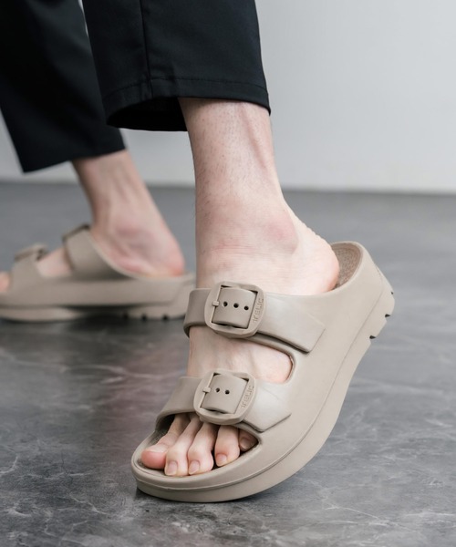 TELIC(テリック)の「TELIC テリック W-BUCKLE2 厚底ダブルバックルベルトスライドサンダル/リカバリーサンダル(サンダル・メンズ・ブラック/インディゴブルー/グレイッシュベージュ/アイボリー・XL/L/ML/M)」の17枚目の写真