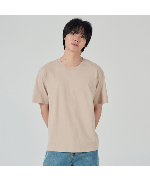 OWSA（オウサ）の「エッセンシャル無地半袖Tシャツ7カラー（Tシャツ/カットソー・メンズ・ホワイト/ブラック/ライトグレー/ベージュ/ブルー/ネイビー/チャコール・MEDIUM/LARGE/X-LARGE）」の5枚目の写真