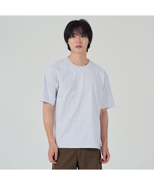 OWSA（オウサ）の「エッセンシャル無地半袖Tシャツ7カラー（Tシャツ/カットソー・メンズ・ホワイト/ブラック/ライトグレー/ベージュ/ブルー/ネイビー/チャコール・MEDIUM/LARGE/X-LARGE）」の3枚目の写真