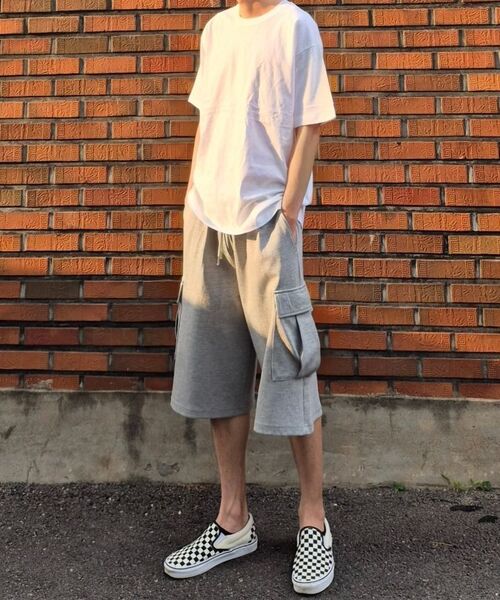 OWSA（オウサ）の「エッセンシャル無地半袖Tシャツ7カラー（Tシャツ/カットソー・メンズ・ホワイト/ブラック/ライトグレー/ベージュ/ブルー/ネイビー/チャコール・MEDIUM/LARGE/X-LARGE）」の9枚目の写真