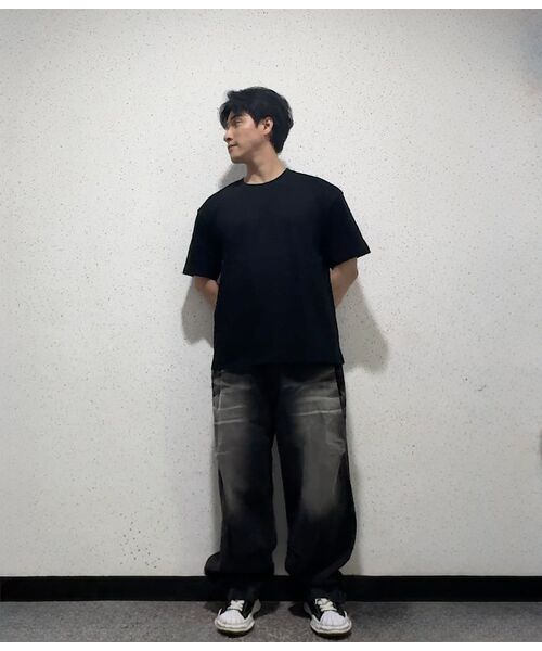 OWSA（オウサ）の「エッセンシャル無地半袖Tシャツ7カラー（Tシャツ/カットソー・メンズ・ホワイト/ブラック/ライトグレー/ベージュ/ブルー/ネイビー/チャコール・MEDIUM/LARGE/X-LARGE）」の10枚目の写真