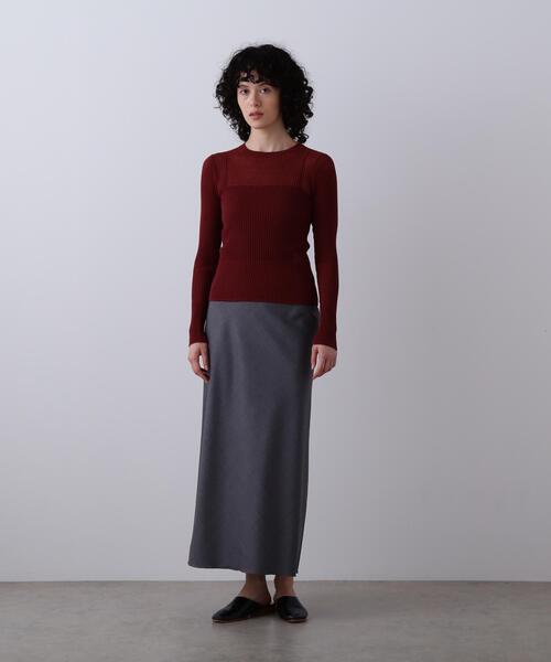 YLEVE（イレーヴ）の「YLEVE / SHEER RIB KNIT LONG SLEEVE PULLOVER（ニット/セーター・レディース・レッド/ブルー/ネイビー・1）」の20枚目の写真