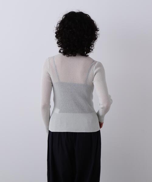 YLEVE（イレーヴ）の「YLEVE / SHEER RIB KNIT LONG SLEEVE PULLOVER（ニット/セーター・レディース・レッド/ブルー/ネイビー・1）」の10枚目の写真
