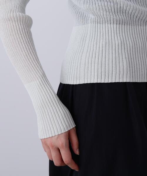 YLEVE（イレーヴ）の「YLEVE / SHEER RIB KNIT LONG SLEEVE PULLOVER（ニット/セーター・レディース・レッド/ブルー/ネイビー・1）」の13枚目の写真