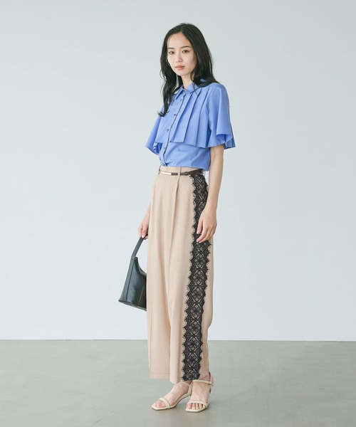 Andemiu(アンデミュウ)の「レースラインストレートパンツ(スラックス・レディース・ブラック/ライトブラウン/ベージュ・SMALL/MEDIUM)」の19枚目の写真