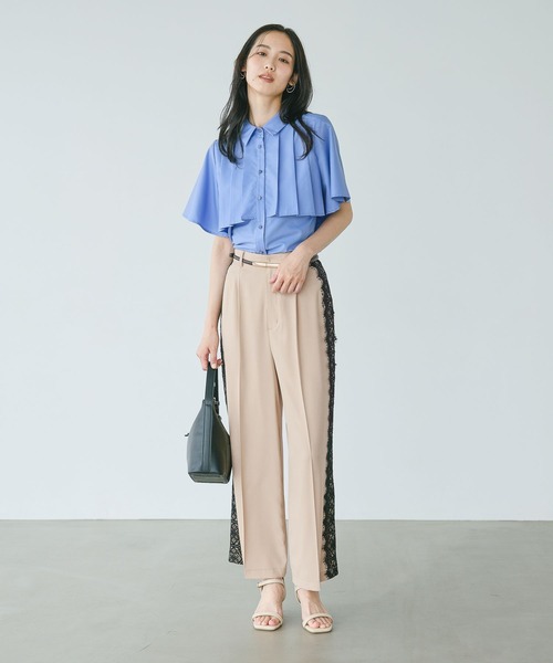 Andemiu(アンデミュウ)の「レースラインストレートパンツ(スラックス・レディース・ブラック/ライトブラウン/ベージュ・SMALL/MEDIUM)」の20枚目の写真
