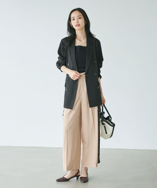 Andemiu(アンデミュウ)の「レースラインストレートパンツ(スラックス・レディース・ブラック/ライトブラウン/ベージュ・SMALL/MEDIUM)」の22枚目の写真