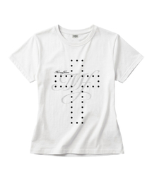 MORF フラワークロススリムフィット半袖Tシャツアイボリー