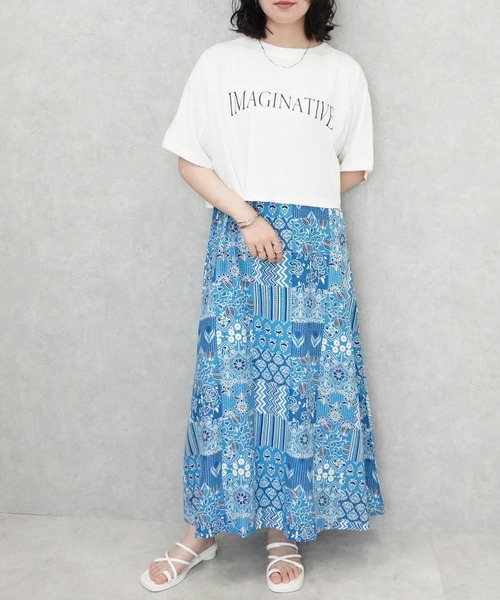 SELECT LEVERY(セレクトリベリー)の「バンダナ柄マルチWAYワンピース(ワンピース・レディース・グレー/ブルー・MEDIUM/LARGE)」の3枚目の写真