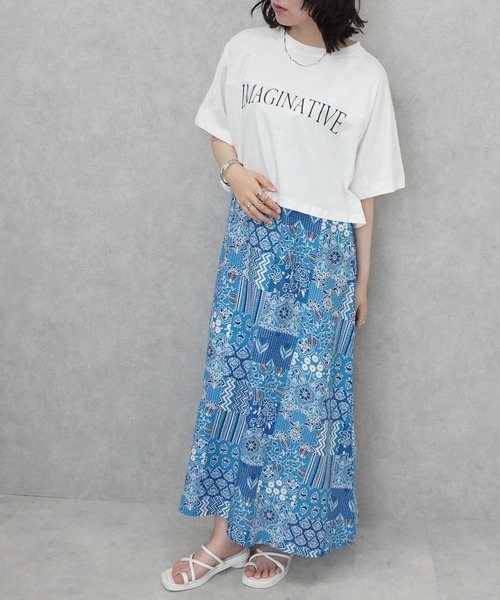 SELECT LEVERY(セレクトリベリー)の「バンダナ柄マルチWAYワンピース(ワンピース・レディース・グレー/ブルー・MEDIUM/LARGE)」の4枚目の写真
