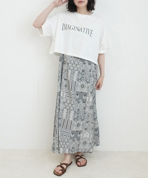 SELECT LEVERY(セレクトリベリー)の「バンダナ柄マルチWAYワンピース(ワンピース・レディース・グレー/ブルー・MEDIUM/LARGE)」の15枚目の写真