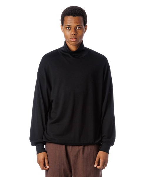 Sandinista（サンディニスタ）の「Melino Wool Turtle Neck L-S Tee / メリノウールタートルネックニットソー（Tシャツ/カットソー・メンズ・グレー系その他/ブラック・LARGE/MEDIUM/SMALL）」の10枚目の写真