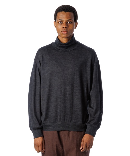 Sandinista（サンディニスタ）の「Melino Wool Turtle Neck L-S Tee / メリノウールタートルネックニットソー（Tシャツ/カットソー・メンズ・グレー系その他/ブラック・LARGE/MEDIUM/SMALL）」の13枚目の写真