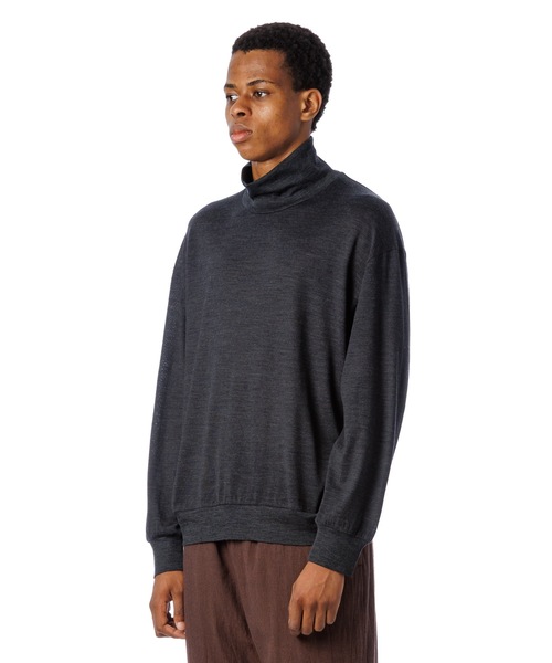 Sandinista（サンディニスタ）の「Melino Wool Turtle Neck L-S Tee / メリノウールタートルネックニットソー（Tシャツ/カットソー・メンズ・グレー系その他/ブラック・LARGE/MEDIUM/SMALL）」の14枚目の写真