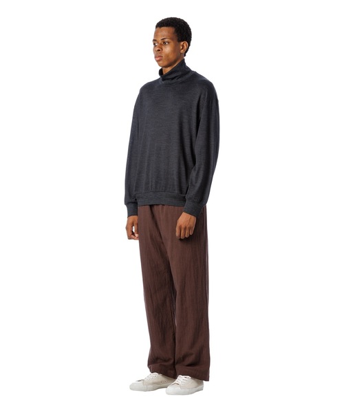 Sandinista（サンディニスタ）の「Melino Wool Turtle Neck L-S Tee / メリノウールタートルネックニットソー（Tシャツ/カットソー・メンズ・グレー系その他/ブラック・LARGE/MEDIUM/SMALL）」の5枚目の写真