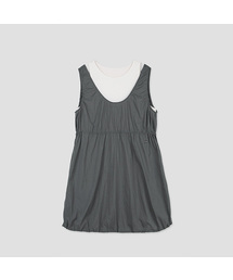 YU NYLON LAYERED SHIRRING ONE PIECE (OP-6338)
