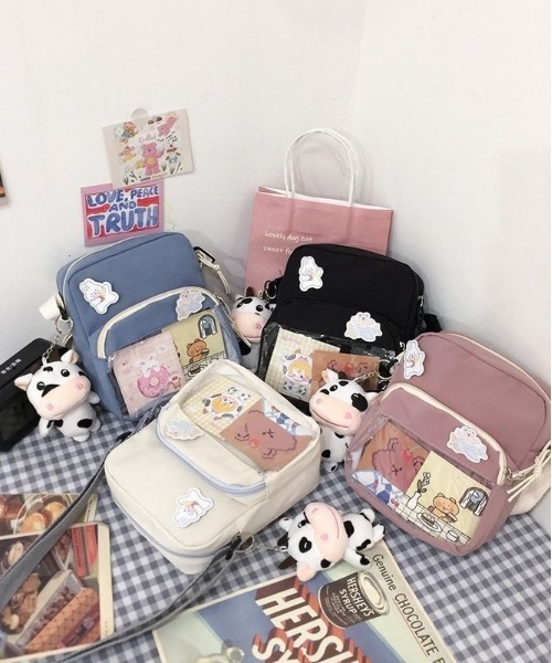BACKYARD FAMILY(バックヤードファミリー)の「痛バッグ ショルダーバッグ 斜めかけ(ショルダーバッグ・レディース・ブラック/ホワイト/ブルー/ピンク・FREE)」の5枚目の写真