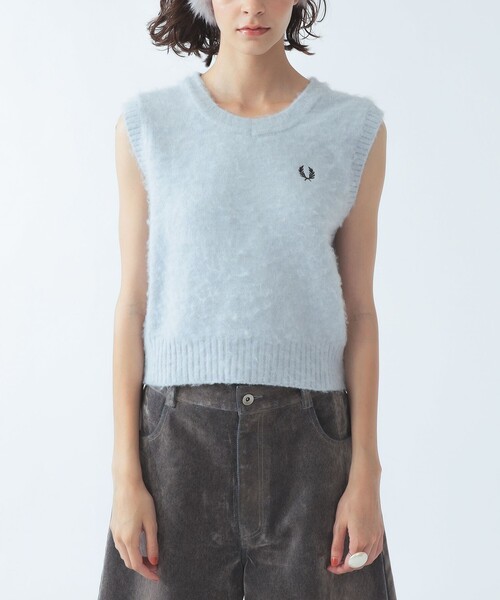 FRED PERRY(フレッドペリー)の「【別注】FRED PERRY フラッフィー ベスト(ニット/セーター・レディース・グレー系その他/ブルー系その他・10)」の6枚目の写真