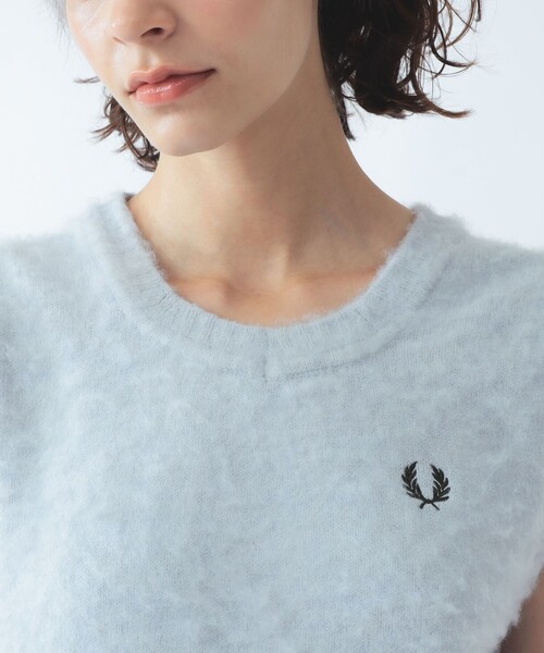FRED PERRY(フレッドペリー)の「【別注】FRED PERRY フラッフィー ベスト(ニット/セーター・レディース・グレー系その他/ブルー系その他・10)」の9枚目の写真