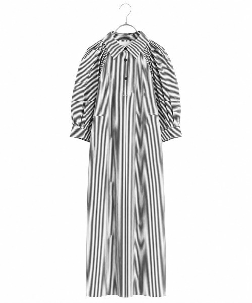 Marilyn Moon(マリリンムーン)の「modern strip volume sleeve dress(ワンピース・レディース・ブラック×ホワイト/ホワイト×ブラック・FREE)」の11枚目の写真