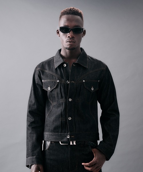 ANDER HUNK(アンダーハンク)の「Western Switch Rigid Denim Jacket/ウエスタンスイッチリジットデニムジャケット(デニムジャケット・メンズ・ブラック/インディゴブルー・LARGE/MEDIUM/SMALL)」の3枚目の写真