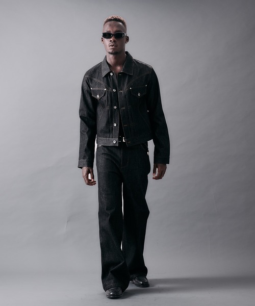 ANDER HUNK(アンダーハンク)の「Western Switch Rigid Denim Jacket/ウエスタンスイッチリジットデニムジャケット(デニムジャケット・メンズ・ブラック/インディゴブルー・LARGE/MEDIUM/SMALL)」の11枚目の写真