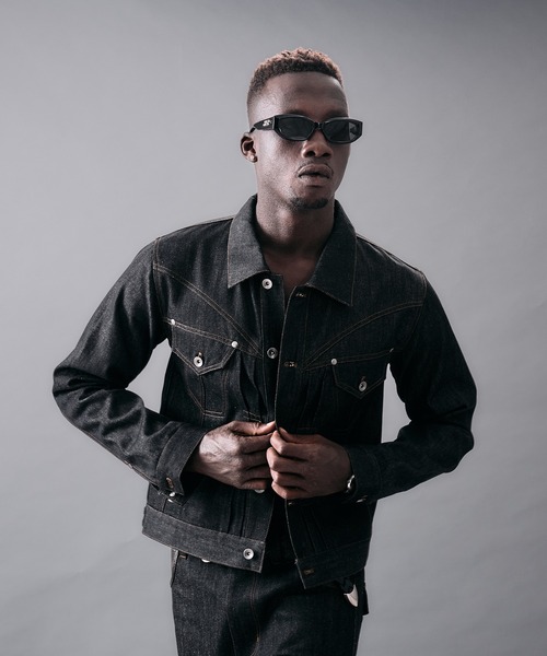 ANDER HUNK(アンダーハンク)の「Western Switch Rigid Denim Jacket/ウエスタンスイッチリジットデニムジャケット(デニムジャケット・メンズ・ブラック/インディゴブルー・LARGE/MEDIUM/SMALL)」の4枚目の写真