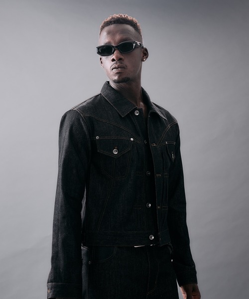 ANDER HUNK(アンダーハンク)の「Western Switch Rigid Denim Jacket/ウエスタンスイッチリジットデニムジャケット(デニムジャケット・メンズ・ブラック/インディゴブルー・LARGE/MEDIUM/SMALL)」の5枚目の写真