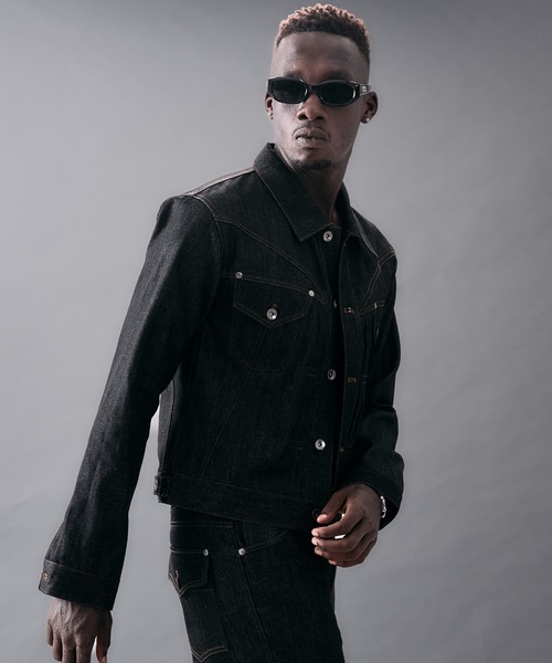 ANDER HUNK(アンダーハンク)の「Western Switch Rigid Denim Jacket/ウエスタンスイッチリジットデニムジャケット(デニムジャケット・メンズ・ブラック/インディゴブルー・LARGE/MEDIUM/SMALL)」の6枚目の写真