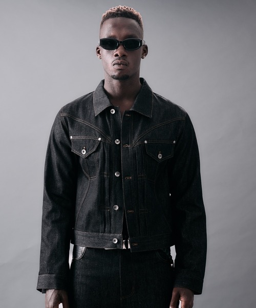 ANDER HUNK(アンダーハンク)の「Western Switch Rigid Denim Jacket/ウエスタンスイッチリジットデニムジャケット(デニムジャケット・メンズ・ブラック/インディゴブルー・LARGE/MEDIUM/SMALL)」の7枚目の写真