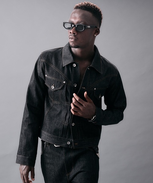 ANDER HUNK(アンダーハンク)の「Western Switch Rigid Denim Jacket/ウエスタンスイッチリジットデニムジャケット(デニムジャケット・メンズ・ブラック/インディゴブルー・LARGE/MEDIUM/SMALL)」の8枚目の写真